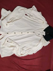 Elegant White Button-Down Top