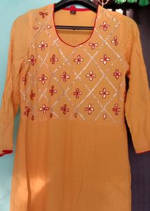 Mustard Colour Kurti