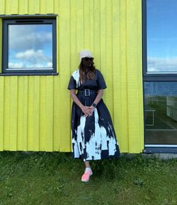 Stylish Shirt and Midi Skirt Co-ord with belt