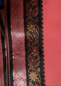 Elegant Peach Silk Saree excellent quality