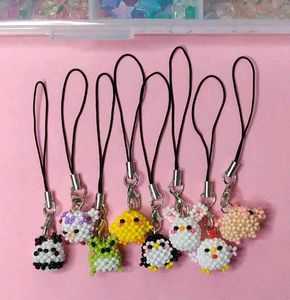 Beaded amigurumi charms