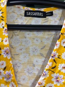 Yellow Floral Print Dress