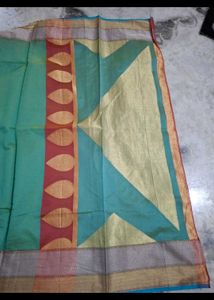 Elegant Green Cotton Saree