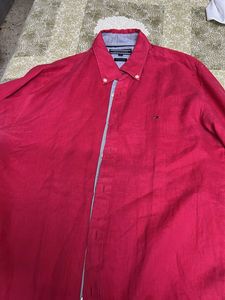 Tommy Hilfiger Linen Shirt - Red
