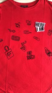 red and black ginger tshirt