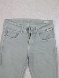 Trendy Skinny Jeans - Beige &amp; Mint Green