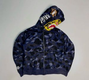 BAPE Shark Hoodie Camo Zip Up