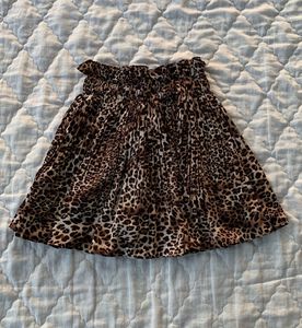 Leopard Print Mini Skirt