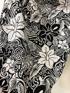 Black and white printed Pants