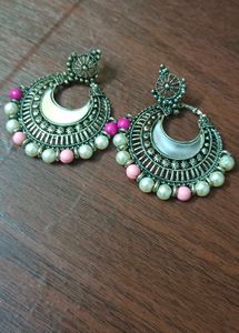 3 Pairs Jhumka Earrings and bracelet Set