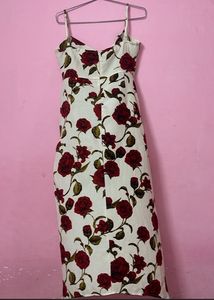URBANIC Floral Wrap Midi Dress