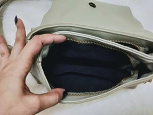 Pale Blue Chain Sling Bag