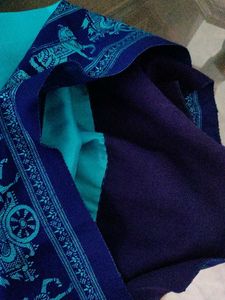 Beautiful Blue Saree with Intricate Design