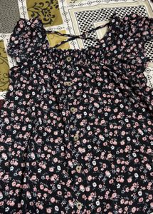 Chic Floral Print Button-Up Dress