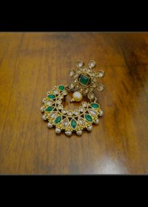 Jadau Polki Earring JHUMKA Chand Baali