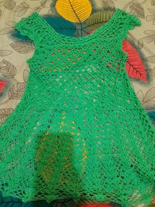 Handmade Crochet Green top