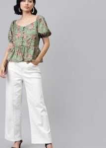 Floral Peplum Top
