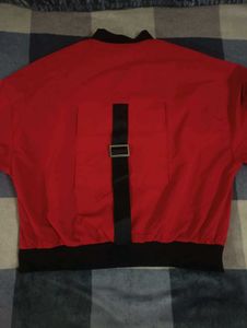 Red Baggy Bomber Jacket 🎀