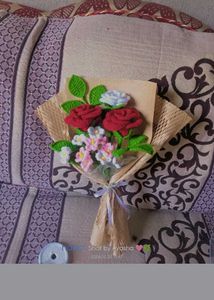 Handmade Crocheted Flower Bouquet