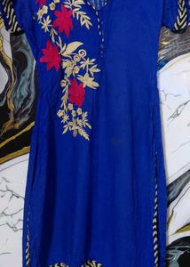 Royal Blue Embroidered Kurta only ...