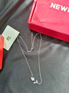 Silver Tulip Pendant Necklace