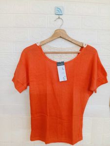 Primark Orange Lace Back T-Shirt