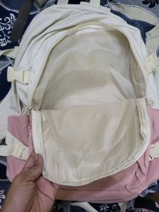 Pink &amp; White Backpack