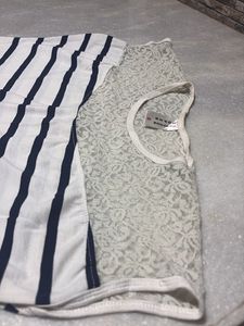 Striped Lace Top