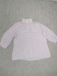 Peach Shirt With Collar