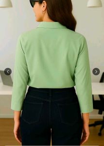 Chic Sage Green Button-Up Shirt