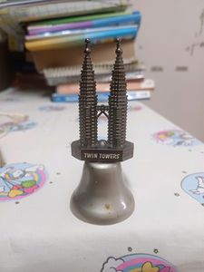Malaysia Twin Towers Replica Silver Tone Metal Bel