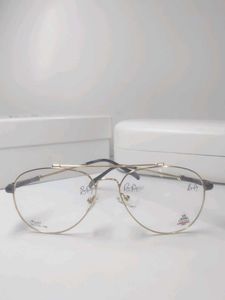 Aviator Style Eyeglasses with Gold Frame