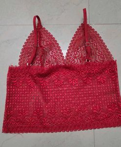 Red Lace Bralette &amp; Shorts Set