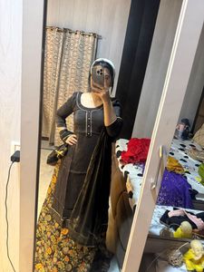 Elegant Black Kurta &amp; Skirt set😍🦋✨