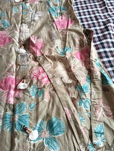 Floral Print Cotton Kurta