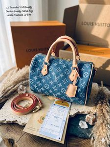 LV PREMIUM QUALITY DENIM SPEEDY HANDBAG WD BOX