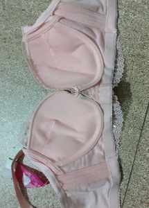 Women's Pink Lace Padded Bra