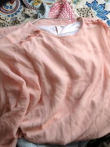 Elegant Pink Sheer Sleeve Top