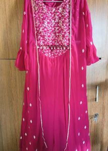 Elegant Pink Embroidered Kurta Set