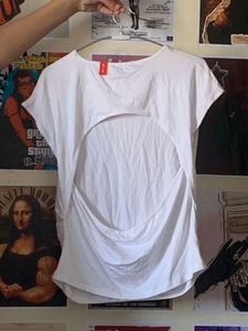 White T-Shirt backless