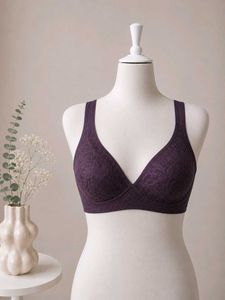 Plum Lace Padded Bra