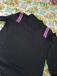 Black &amp; Purple Sporty Top