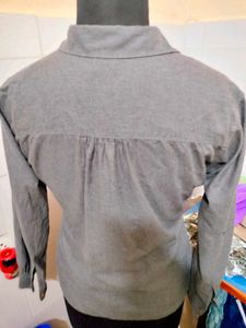 Classic Gray Button-Up Shirt