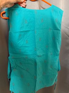 Teal Sleeveless Top Anokhi brand
