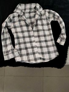 Casual Regular Checkered Women Shirt With Top