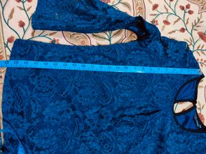 Elegant Teal Lace Top
