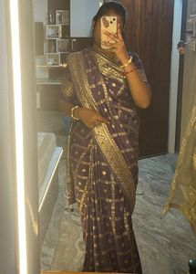 Elegant Purple Banarasi Saree