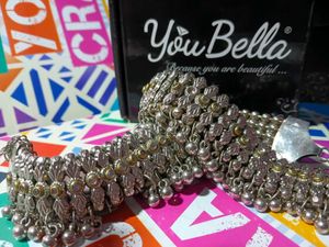 YouBella Stylish Silver-Plated Payal for Women