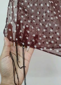 Brown Polka Dot Scarf