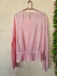 Pretty Pink Tie-Front Blouse